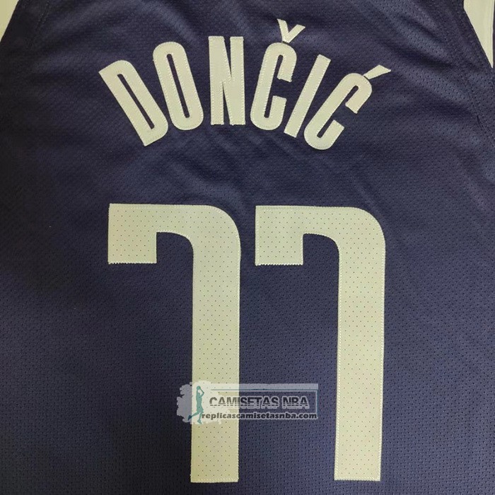 Camiseta Dallas Mavericks Luka Doncic NO 77 Statement Autentico 2022-23 Azul